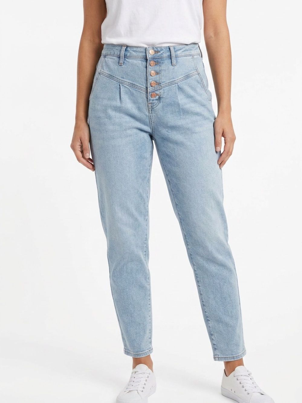 WILD FABLE | High-Rise Light Blue Mom Jeans Classic Button-Fly Women’s Size 6